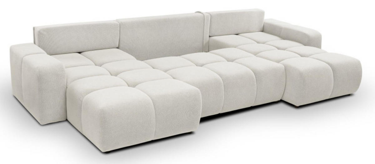 ECKSOFA Ecru SOHI Mit Schlaffunktion - Ecru, Textil (359/177cm) - Sepro Meble