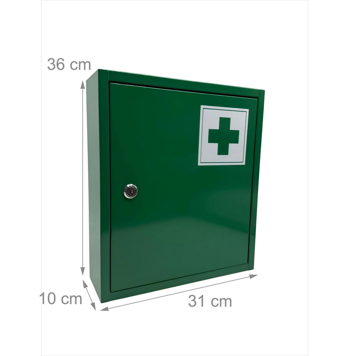 LÉKÁRNA - zelená barva, kov (31/36/10cm) - Relaxdays