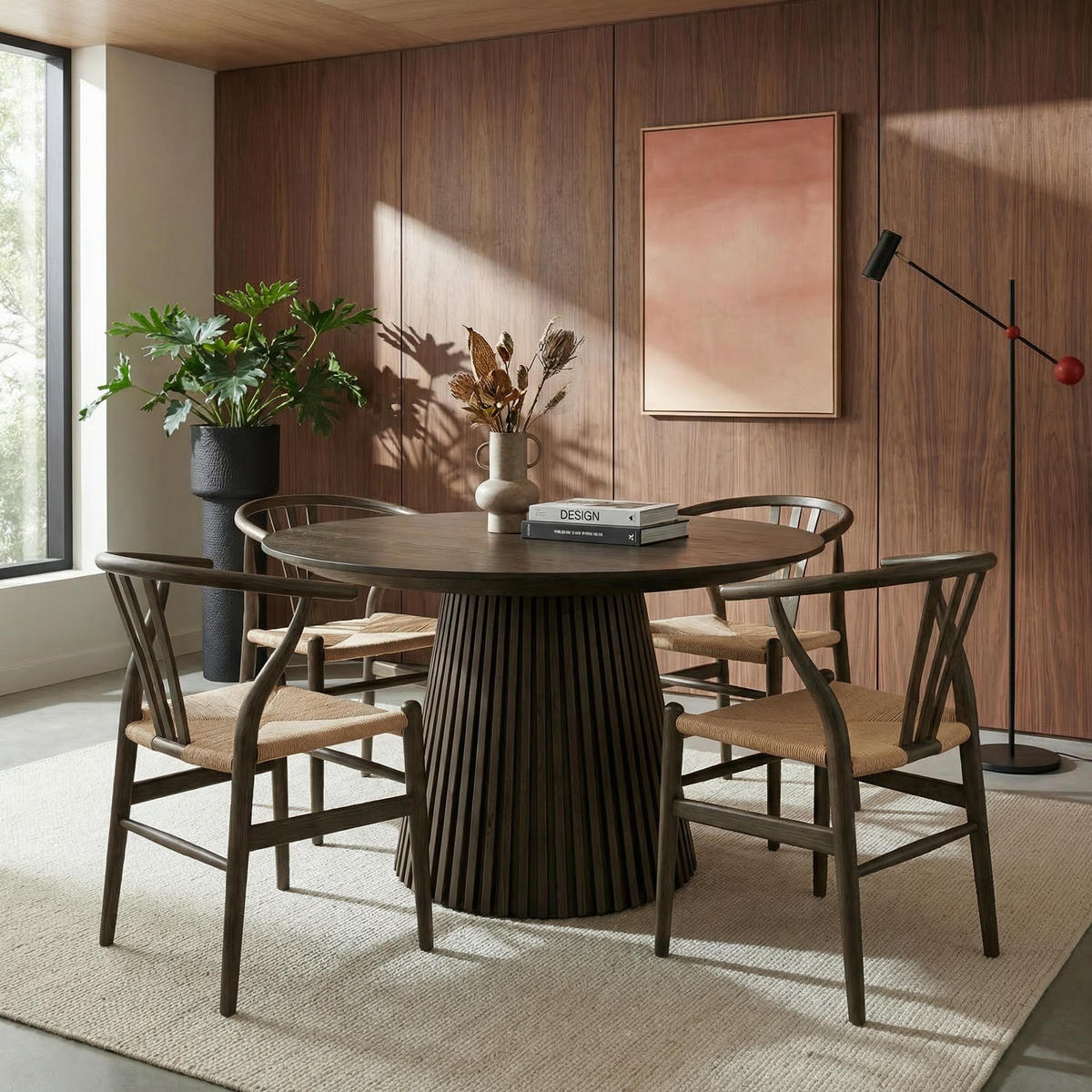 STUHL-SET 2 Stück in Rattan / Eiche Räuchereiche - Braun, Holz/Papier (52/78/58cm) - Furnhouse