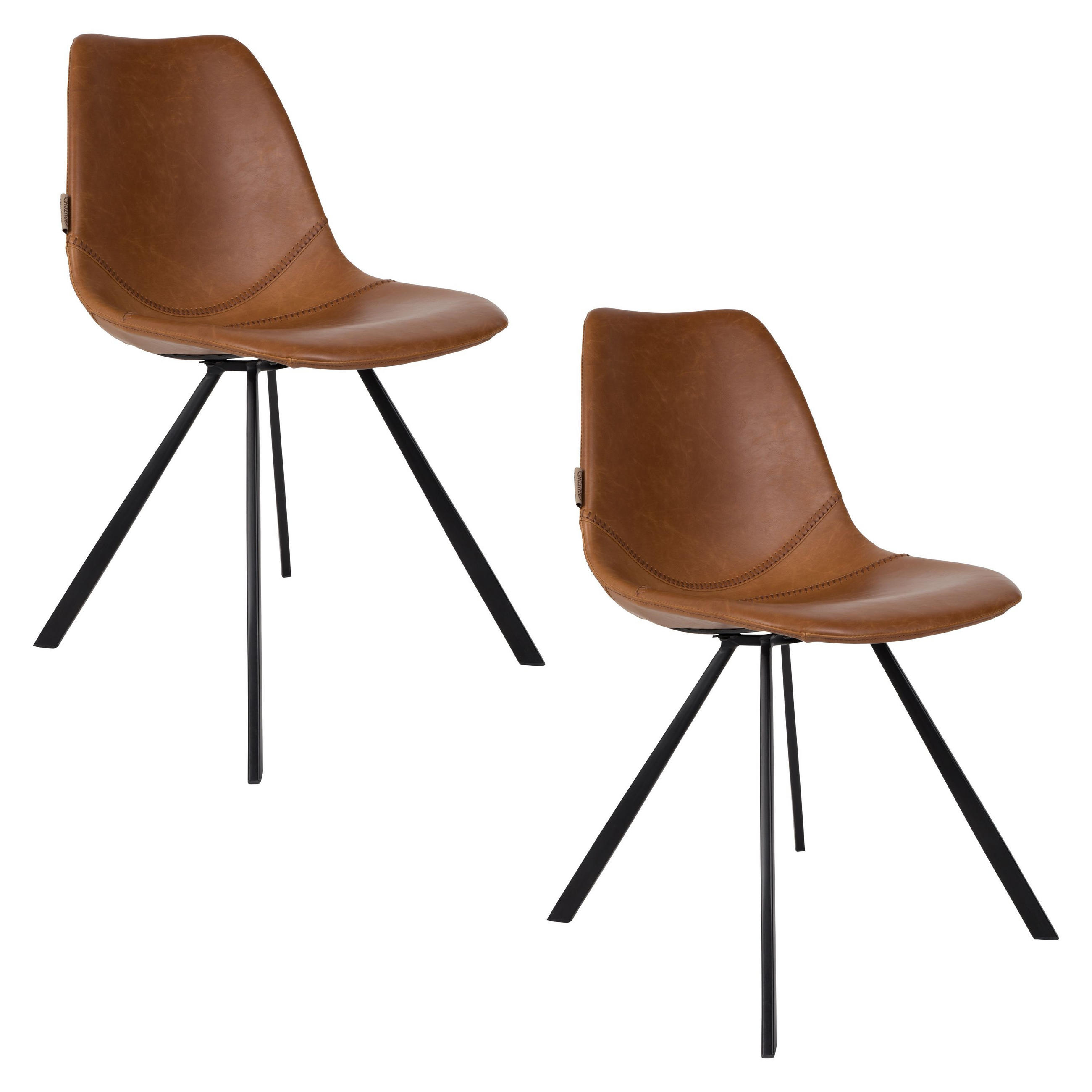 ESSZIMMERSTUHL Franky Braun - 2 er Set - Braun, Kunststoff (46/83/56cm) - Dutchbone