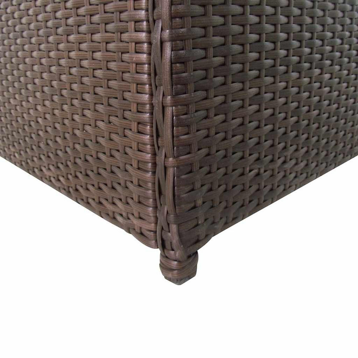 GARTEN-AUFLAGENBOX Braun 120x50x60 cm Poly Rattan - Braun, Holz (50/60/120cm) - furnicato
