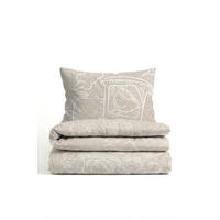 BETTWÄSCHE-GARNITUR Premium Melange Lokomotive kitt, 100x135 cm + 40x60 cm - Beige, Textil (100/135cm) - biberna