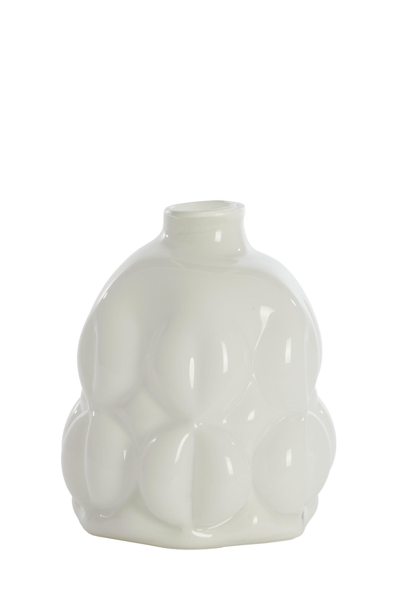 VASE Penya Weiß Ø29/34 cm - Weiß, Glas (29/34cm) - Light & Living