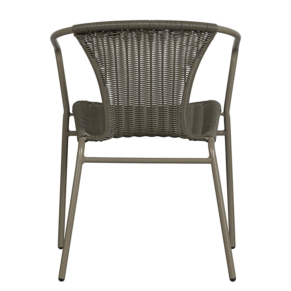 GARTENSTUHL - 4er-Set - Kunststoff - Olivgrün, Kunststoff/Metall (75/56/54cm) - home24