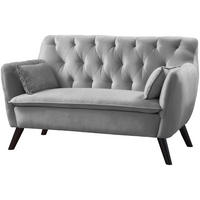 SOFA Janna Samt Silbergrau - Grau, Textil (137/79/76cm) - ATLANTIC home collection