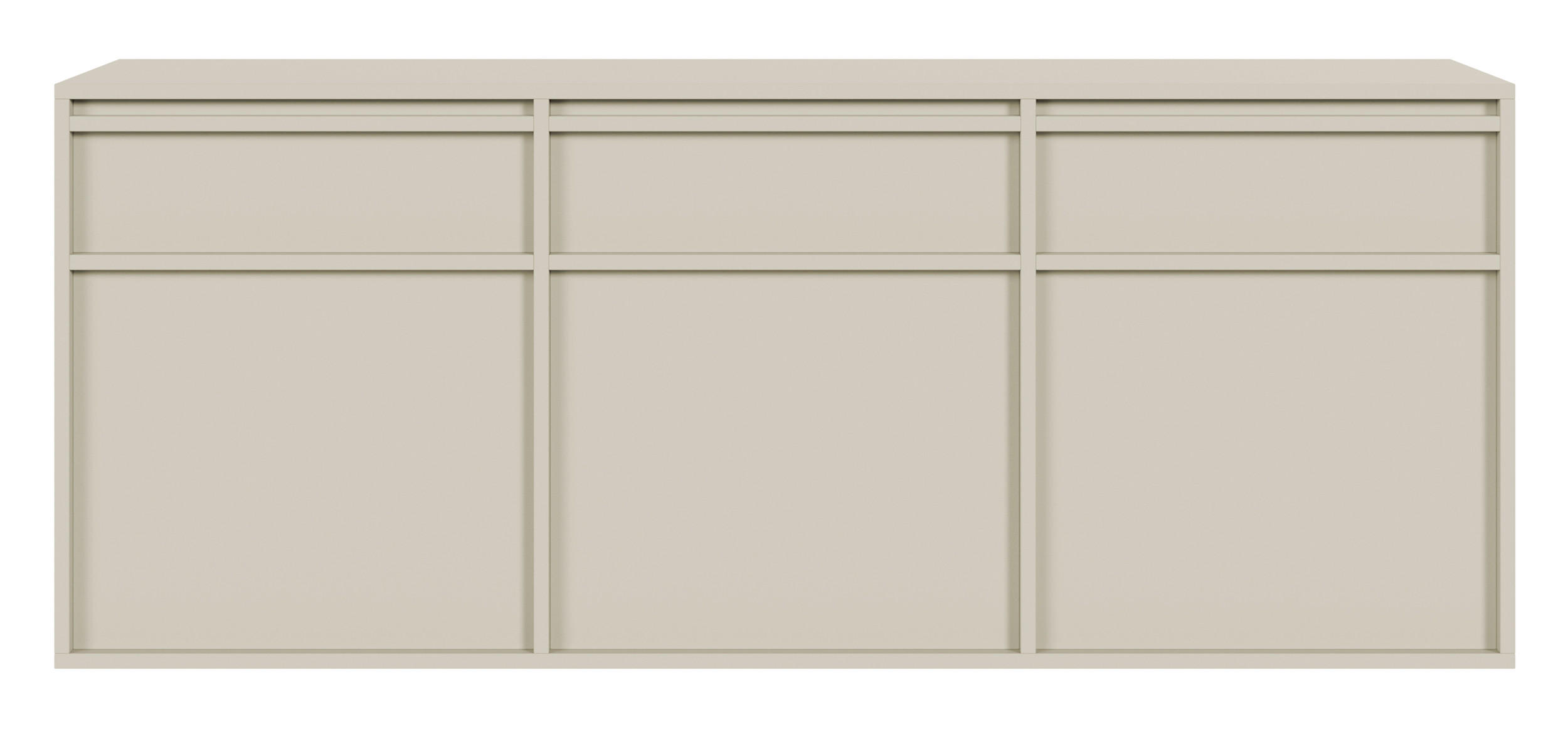 SIDEBOARD Evo Graubeige 154 cm - Greige, Holzwerkstoff (154/61.6/39cm) - Selsey