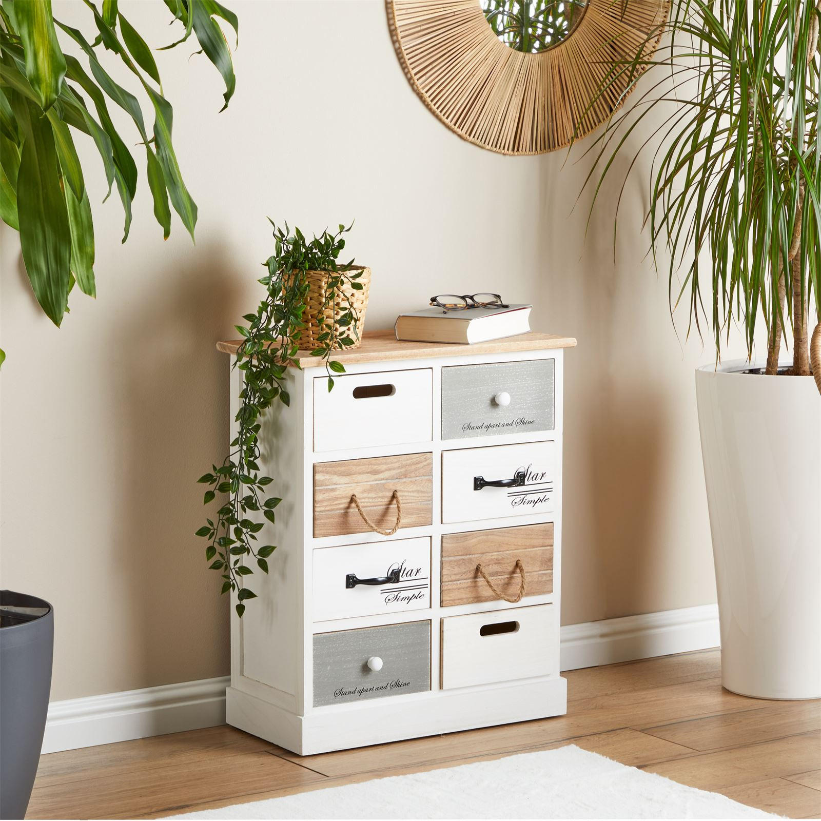 KOMMODE SALVA - Weiß, Holz (53/64/27cm) - CARO-Möbel