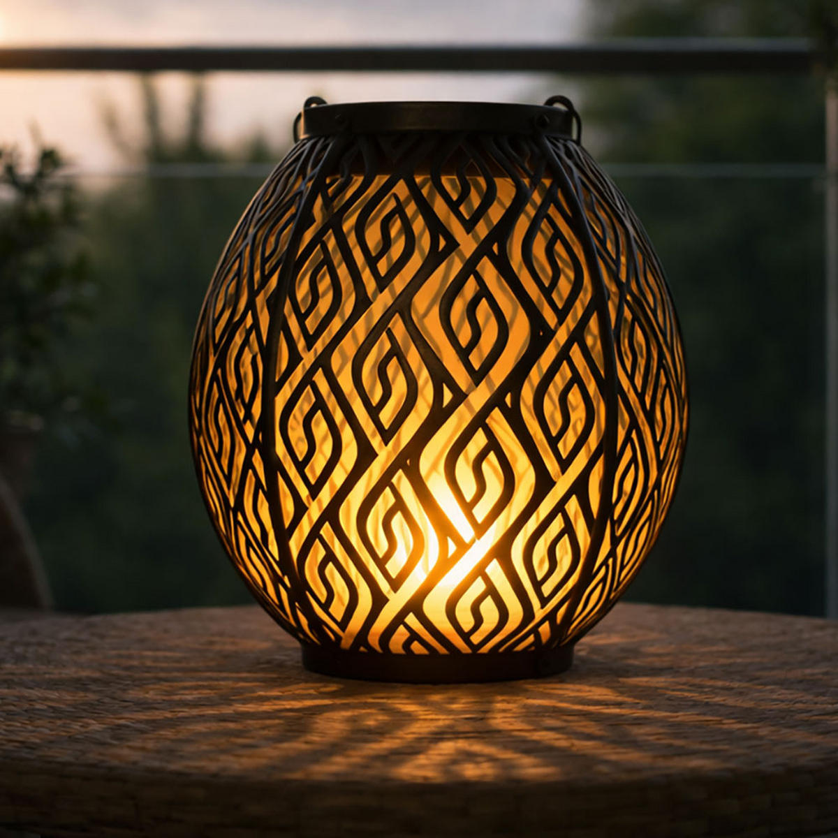 LED AUSSENLEUCHTE Metall Schwarz Gold - Schwarz, Metall (12.5/12.5/90cm) - Globo Lighting