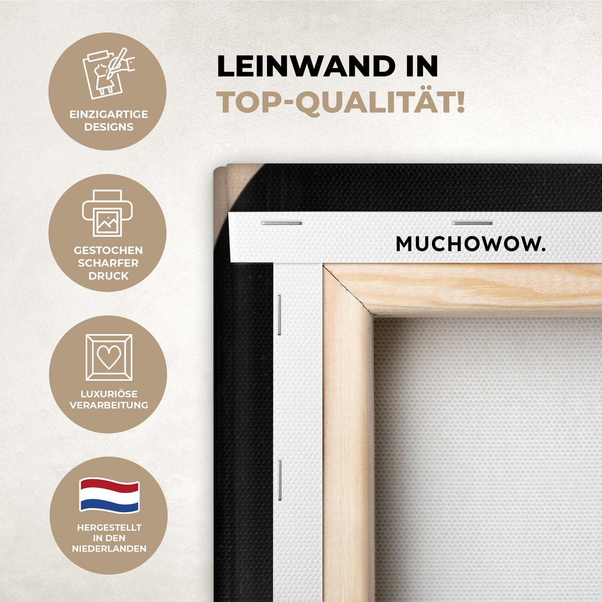 LEINWANDBILD Abstrakt - Flugzeuge - Schwarz - Rund Groß 140x90 cm - Beige, Textil (140/90cm) - MuchoWow