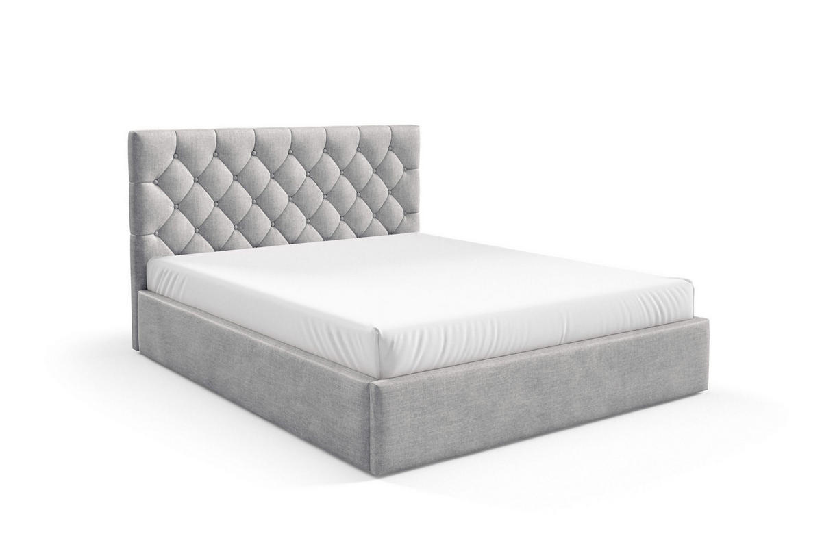 POLSTERBETT BEZA IV - Hellgrau - Hellgrau, Holz/Textil (140/200cm) - AN-Moebel 4u
