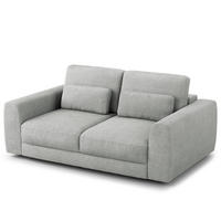 2-SITZER SOFA - Schwarz/Grau, Kunststoff/Textil (182/80/117cm) - home24