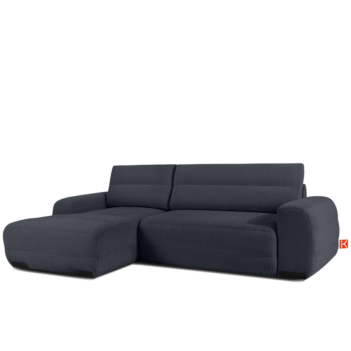 ECKSOFA LINKS BLUME, Graphit - Graphitfarben, Holz/Holzwerkstoff (271/164cm) - KONSIMO®