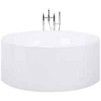 BADEWANNE FREISTEHEND 140x140x58 cm weiß Ibiza - Weiß, Kunststoff (140/58/140cm) - Beliani