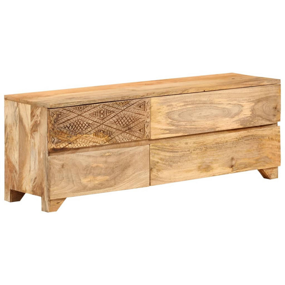 TV-SCHRANK Massivholz Mango 110/30/40 Cm - Braun, Holz (110/40/30cm) - vidaXL