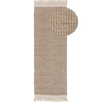 WOLLTEPPICH-LÄUFER Kim Beige 70x200 cm - Beige, Textil (70/1cm) - KUNSTLOFT