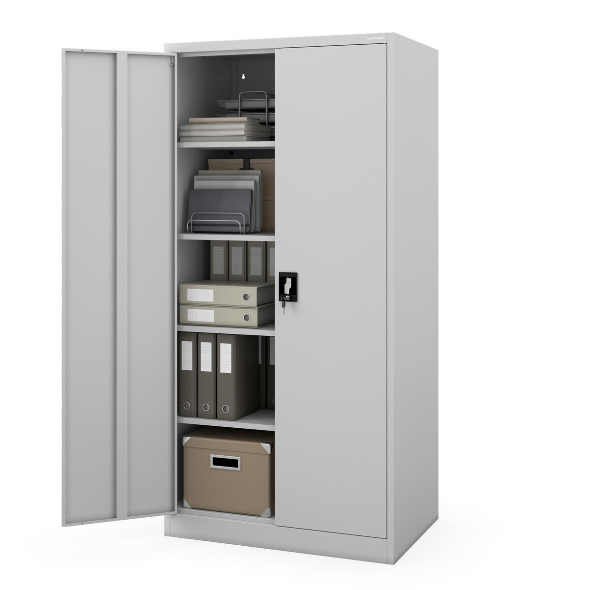METALLSCHRANK für Büro und Werkstatt JAN D600 - Grau, Metall (90/185/60cm) - Jan Nowak