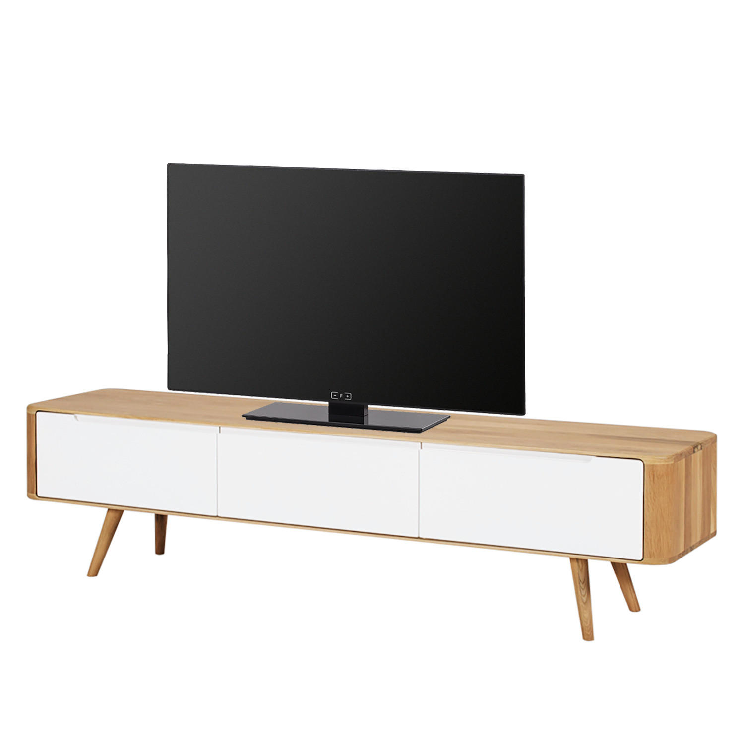 TV-LOWBOARD - Wildeiche teilmassiv - Wildeiche, Holz/Holzwerkstoff (180/45/42cm) - home24