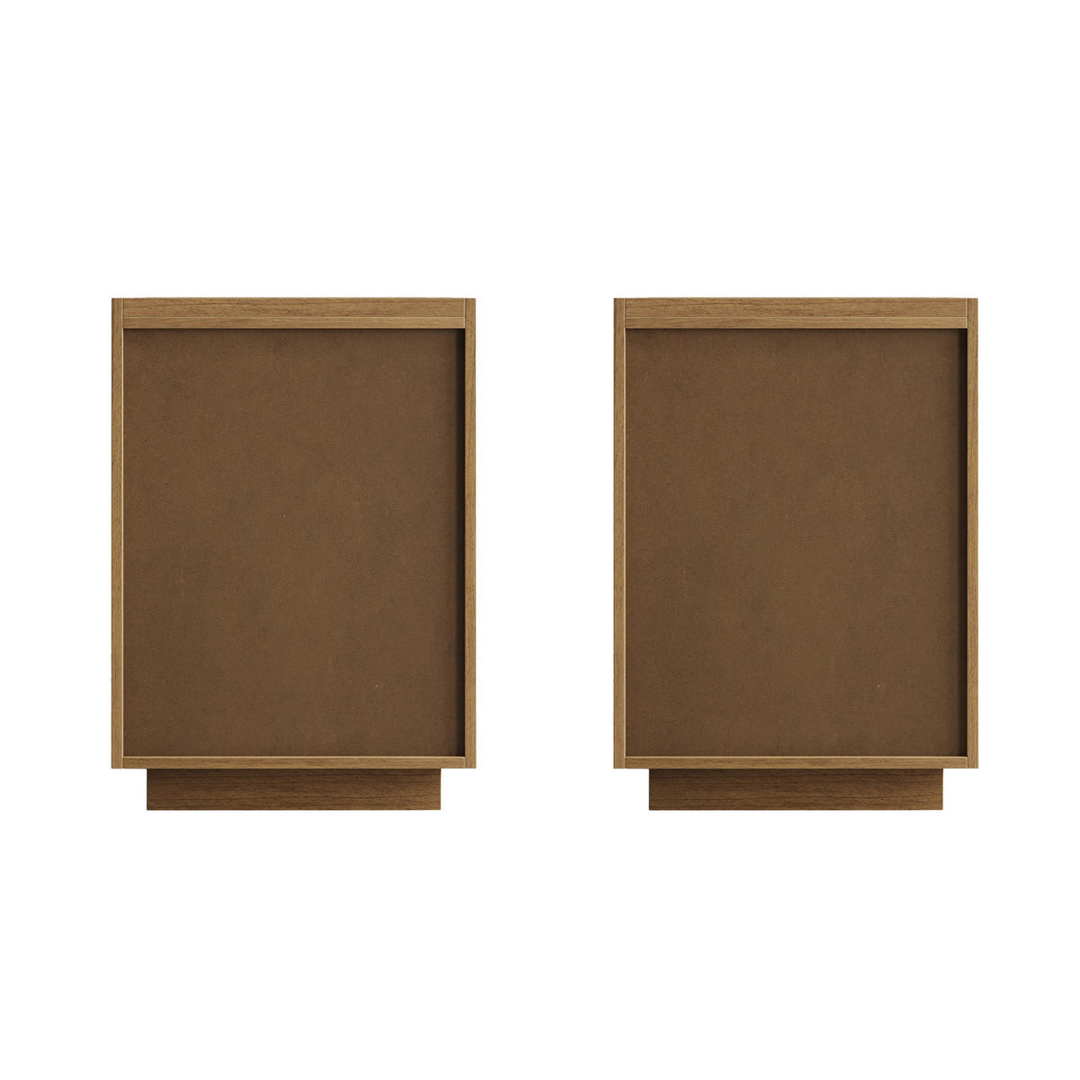 NACHTTISCH 38/48/50 cm eichefarben aus MDF mit 2 Schubladen - Braun, Holzwerkstoff (45/54/38cm) - OKWISH