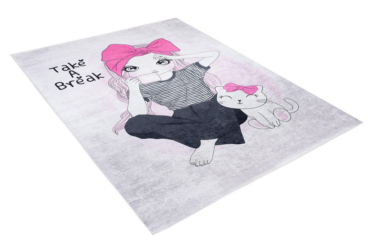 TEPPICH EMMA Grau 120/170 cm - Grau, Kunststoff (120/170cm) - Tapiso