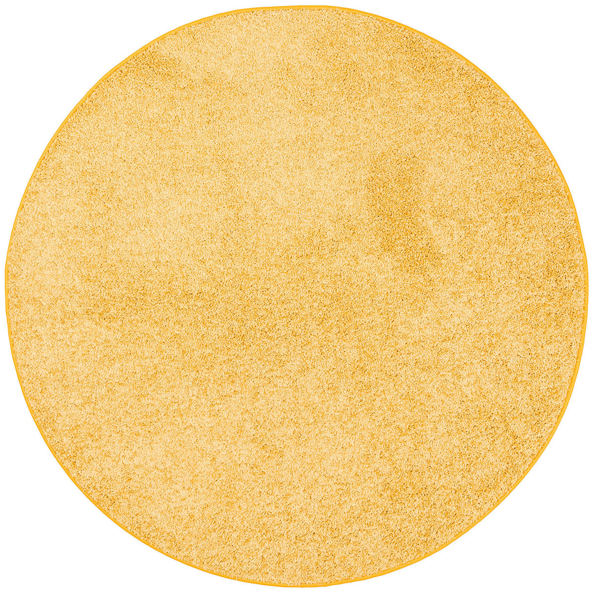 HOCHFLOR VELOURS TEPPICH MONA RUND - Currygelb, Textil (133/133cm) - Snapstyle
