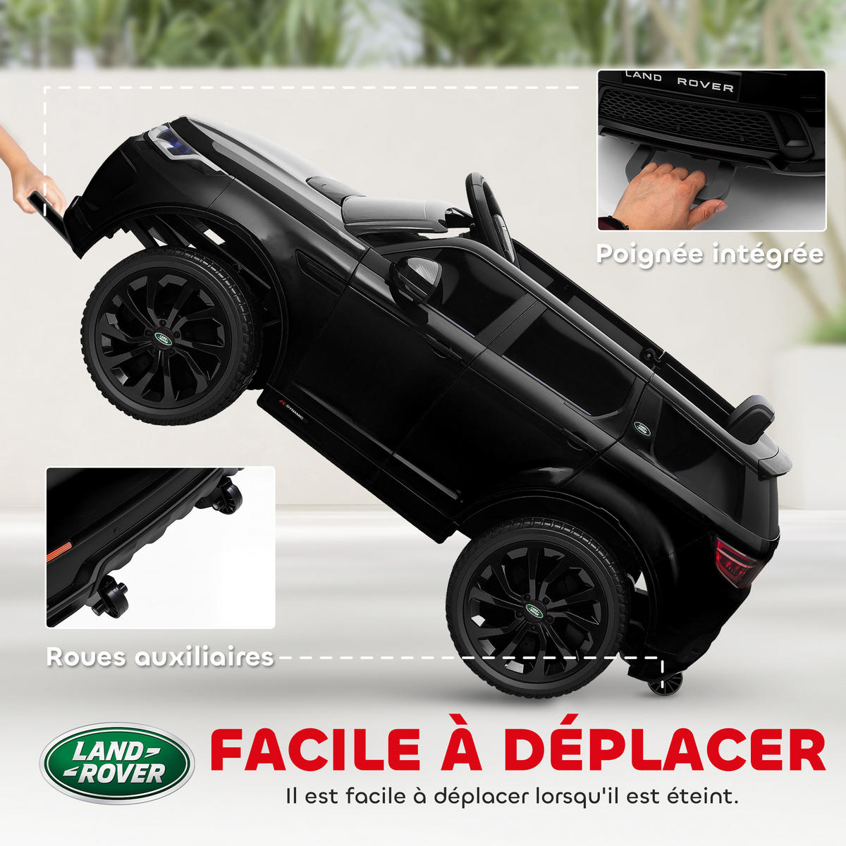 ELEKTRO-KINDERAUTO DE-13043 Fernbedienung Schwarz - Schwarz, Kunststoff (106/65.5/51cm) - ComfortXL