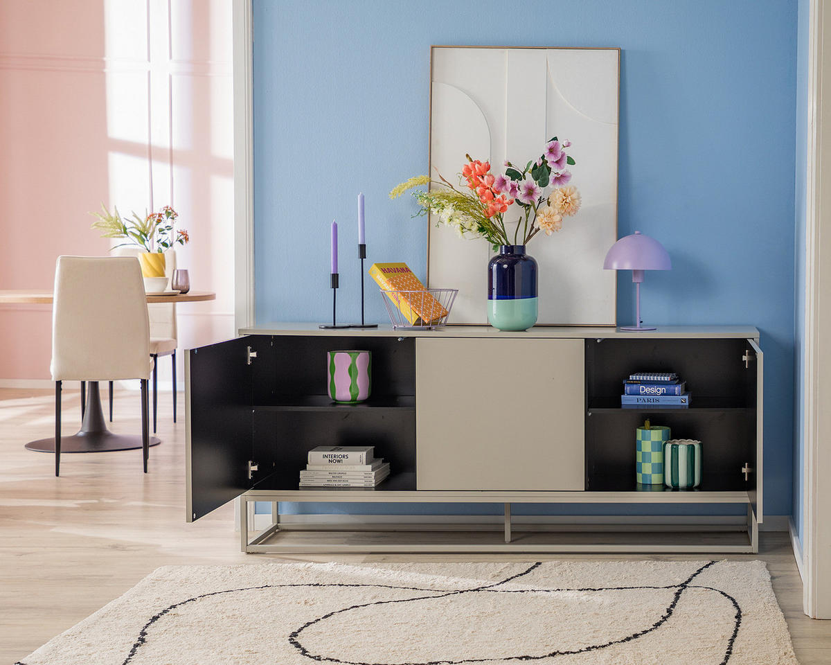 SIDEBOARD - Kaschmir, Holzwerkstoff/Metall (180/76/40cm) - home24