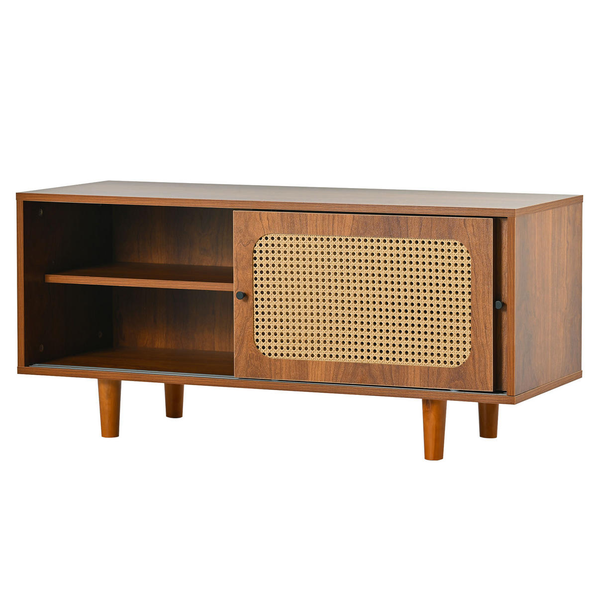 SCHUHSCHRANK 104/40/48 cm in Walnuss mit 2 Türen und verstellbarem Einlegeboden - Walnussfarben, Holzwerkstoff (104/48/40cm) - Flora Grace