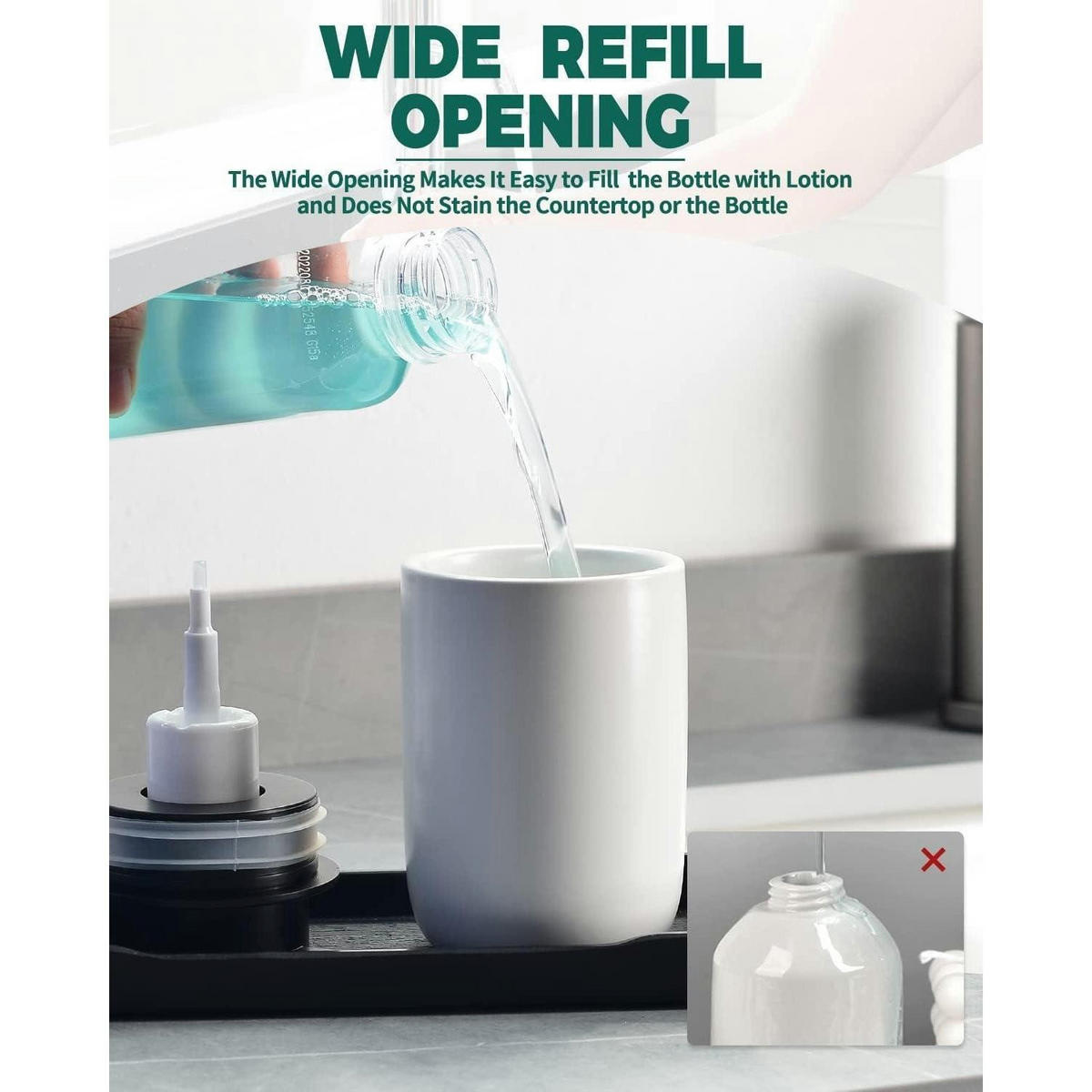 SEIFENSPENDER Keramik Matt Weiß 350 ml - Weiß, Keramik (8/14/8cm)