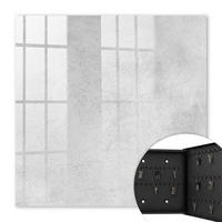 SCHLÜSSELBOX Schwarz 30x30 cm- Türöffnung nach rechts - Graue Textur - Grau, Metall (30/30/5cm) - TULUP