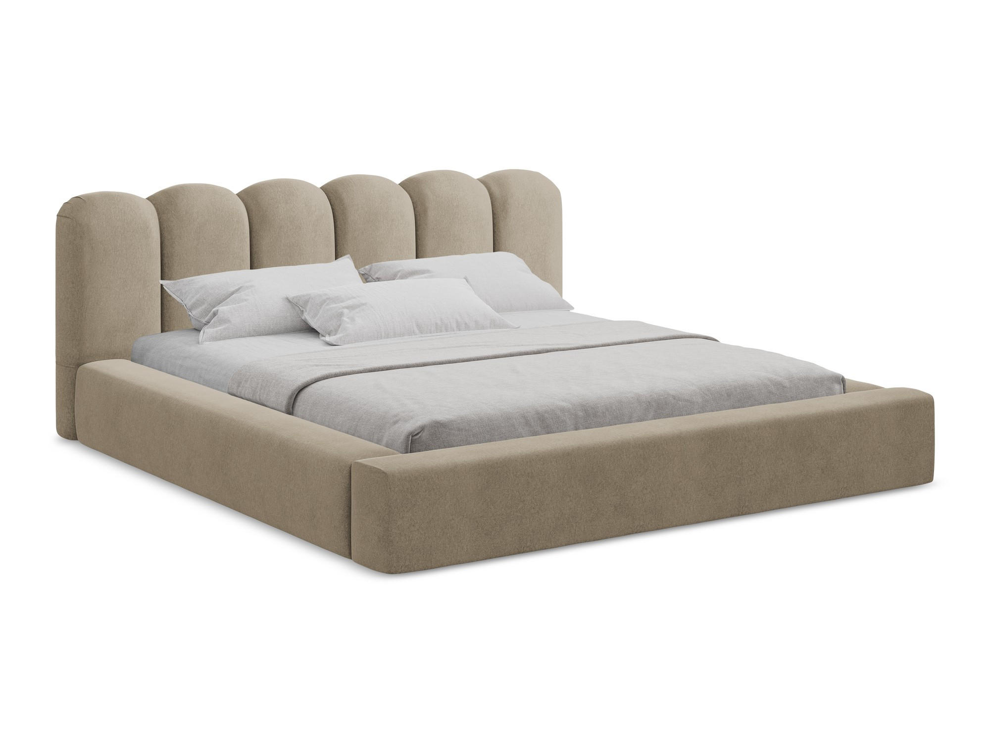 POLSTERBETT mit Bettkasten und Lattenrost 200x238 Beige - Beige/Schwarz, Kunststoff/Textil (160/200cm) - Makamii