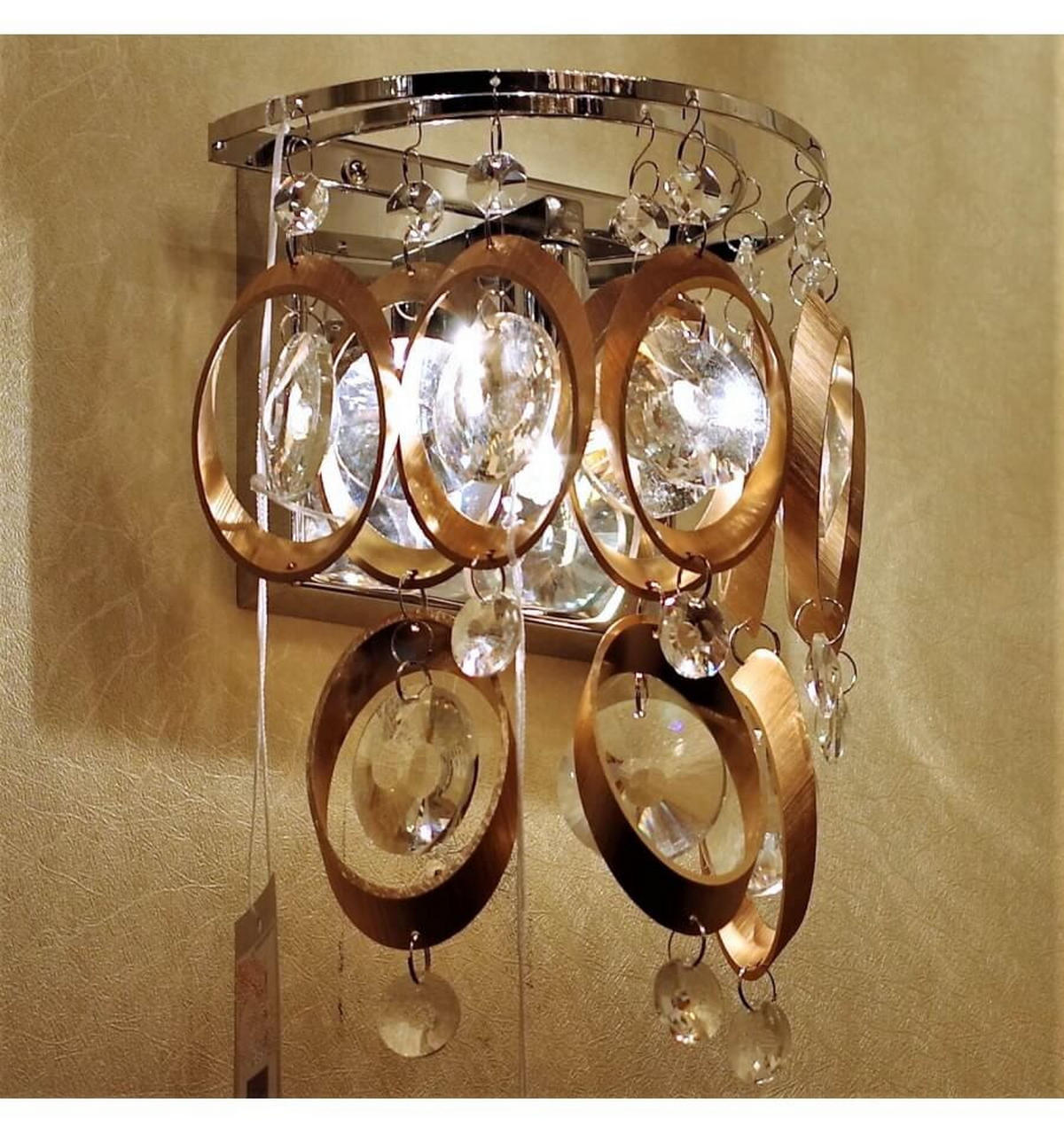 WANDLEUCHTE Cardiff, Kupfer, 20.5cm - Kupferfarben, Glas (16/20.5/10cm) - KOSILUM