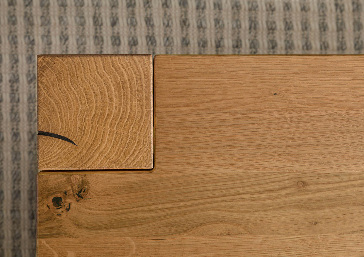 COUCHTISCH Wildeiche 110x70x45 braun geölt KENT #315 - Braun, Holz (110/70/45cm) - Massivmoebel24