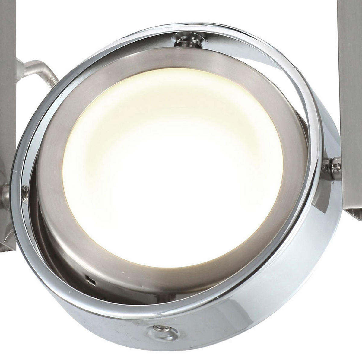 LED DECKENLEUCHTE BARONI Silber matt - Silberfarben, Glas (19.5/19.5/40cm) - Globo Lighting