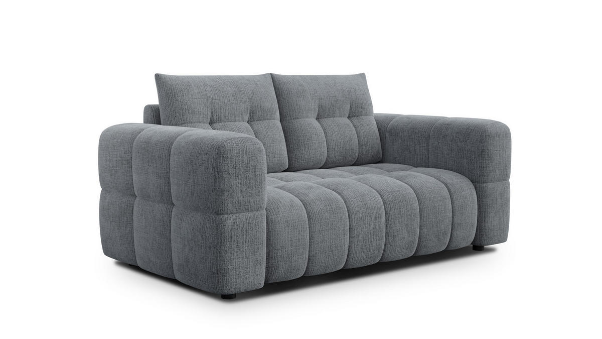 SOFA CLOUDI 2-Sitzer, dunkelgrau - Dunkelgrau/Schwarz, Holz/Textil (181/89/104cm) - Courtois Laville