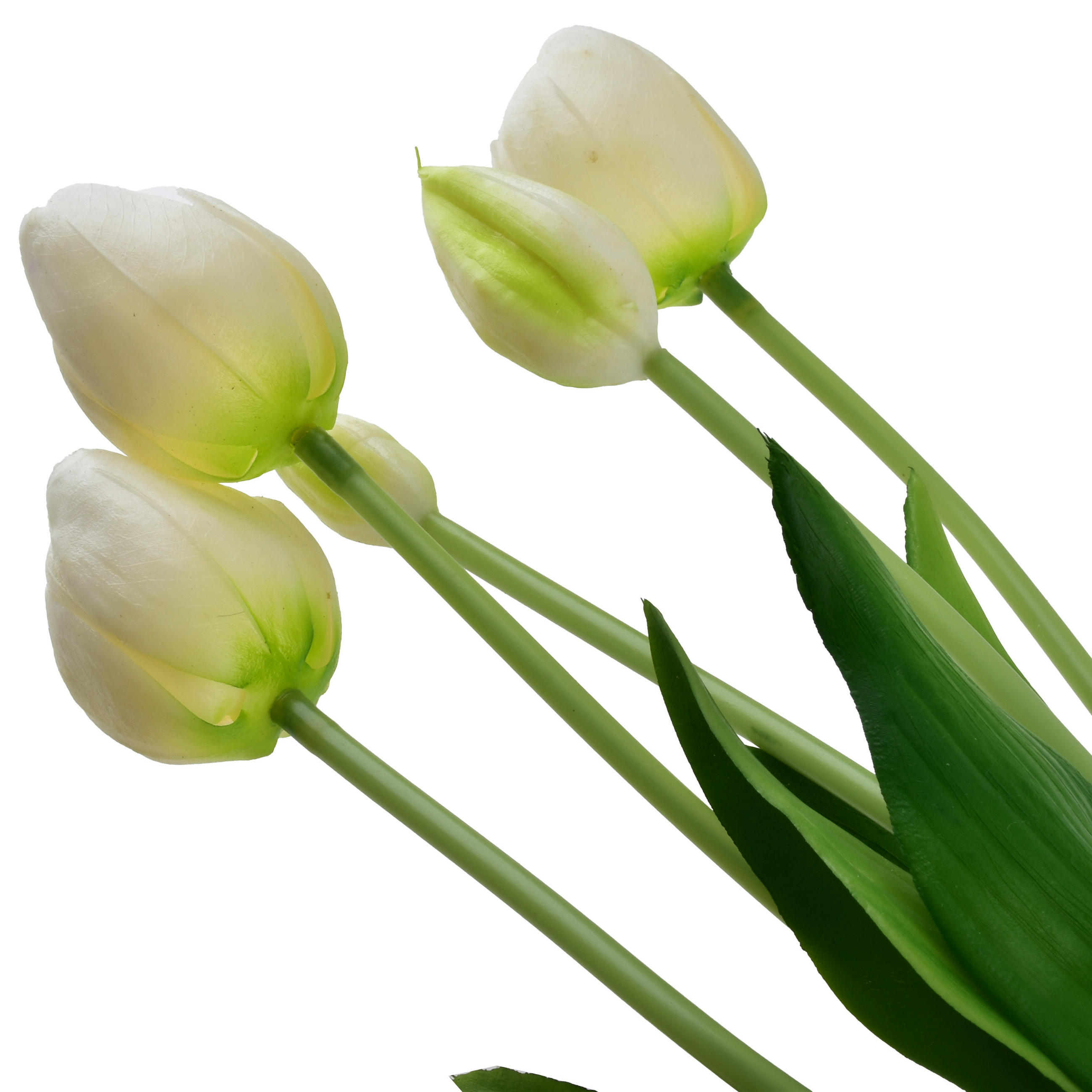 KUNSTBLUME Virdis Tulpen Weiß 40/40/40 cm Kunstoff - Weiß, Kunststoff (40cm) - Mondex
