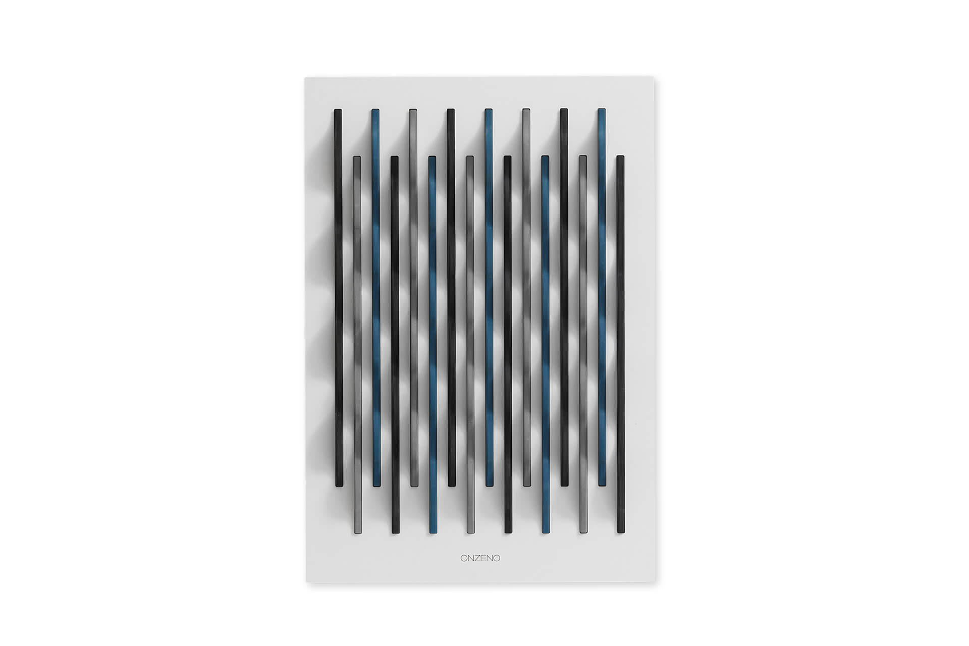 HOLZBILD Schwarz-Weiß 45/65 cm - Blau/Schwarz, Holz (5.46/65cm) - KUNSTLOFT
