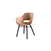 STUHL ZAJA Braun Microfaser - Dunkelbraun/Braun, Textil (57/82/59cm) - KAWOLA
