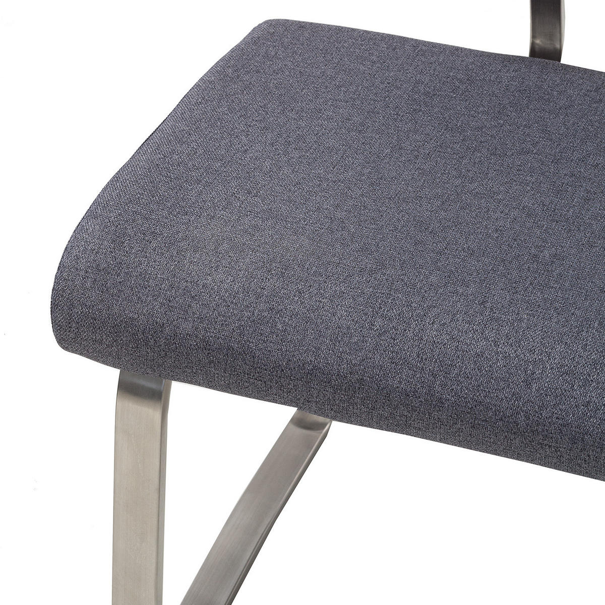 SITZBANK - Flachgewebe / Edelstahl - Anthrazit - Anthrazit/Schwarz, Textil/Metall (175/86/59cm) - home24