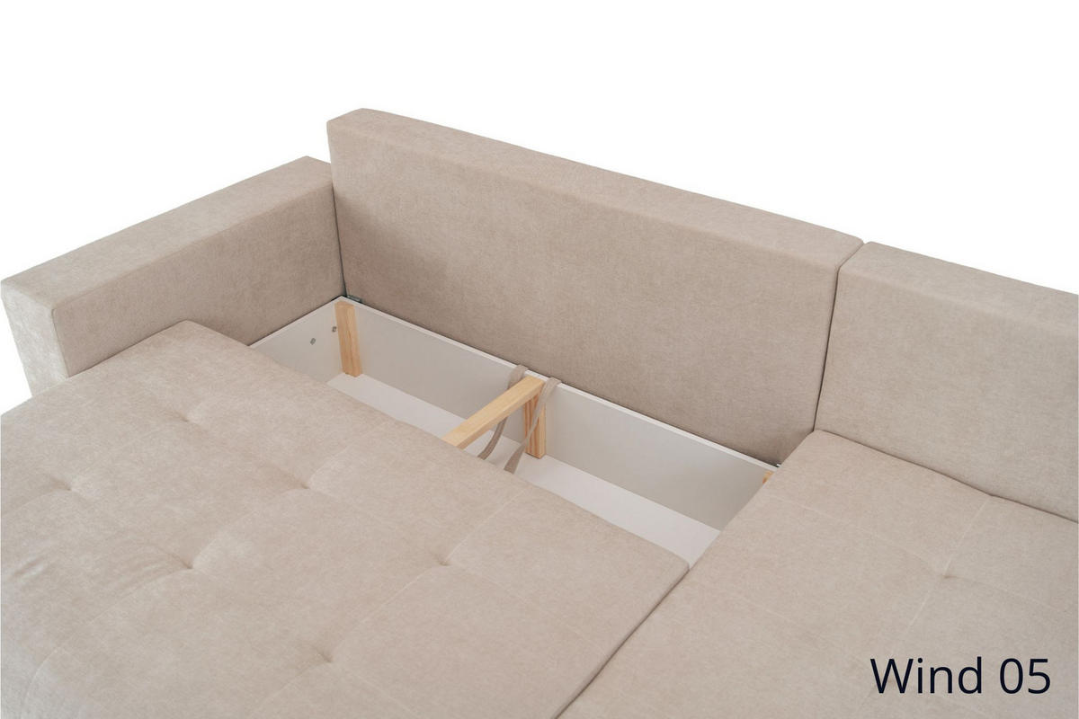 ECKSOFA Alva 3-Sitzer Universall Rechts/Links, Strukturstoff Grau 277/154/83 cm - Schwarz/Grau, Textil (277/154cm) - WFL GROUP