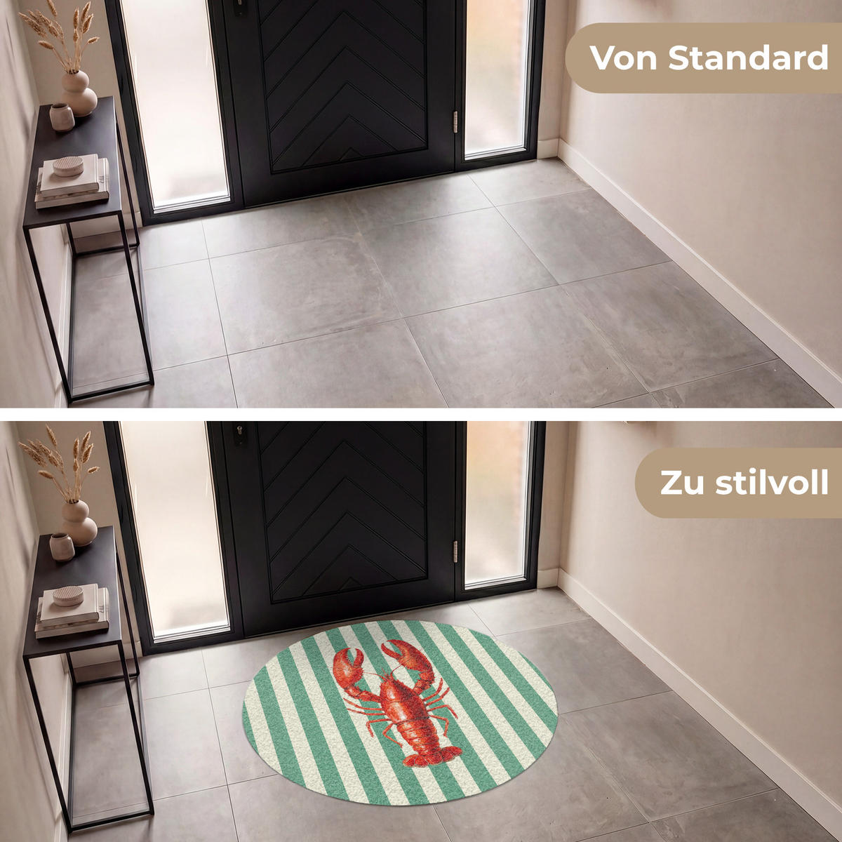 ROHOŽKA Rak - Pruhy - Realistické - Letné 120x120 cm - viacfarebná, plast (120/120cm) - MuchoWow