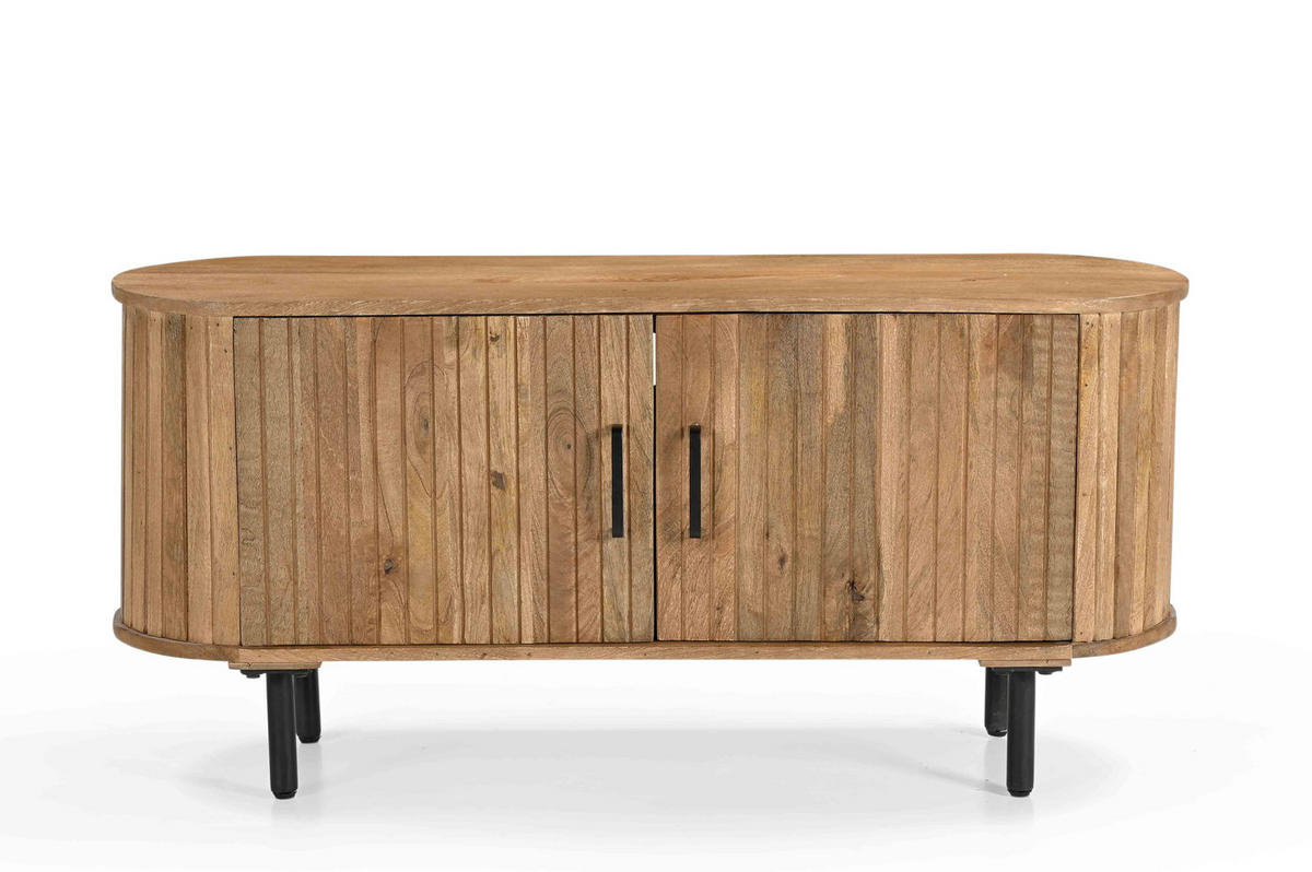 TV-MÖBEL aus Mangoholz 120cm, natürlich - Braun, Holz (120/56/46cm) - Giga Meubel