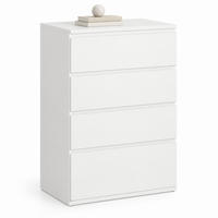 KOMMODE aus MDF 33x55x80 cm Weiß mit 4 Schubladen und Kippsicherung - Weiß, Holzwerkstoff (55/80/33cm) - IVMEU