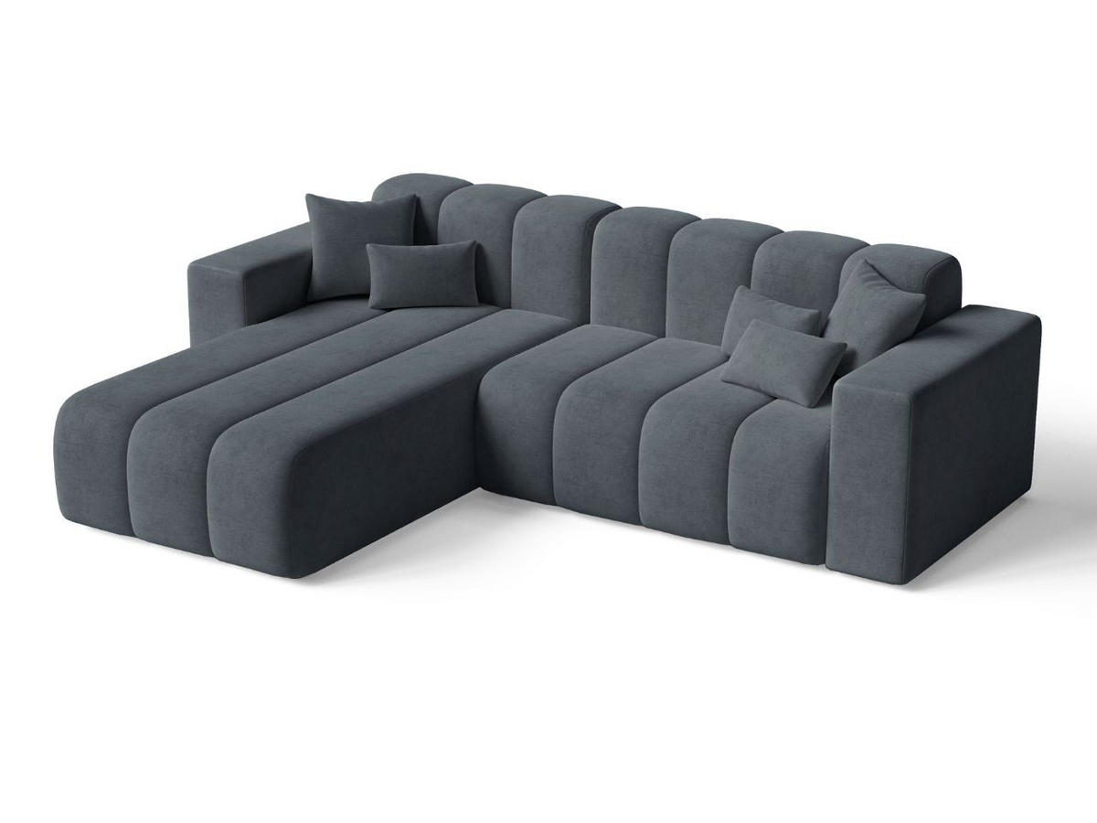 ECKSOFA Nork Dunkelgrau Links - Dunkelgrau, Holz/Textil (180/265cm) - Graingold