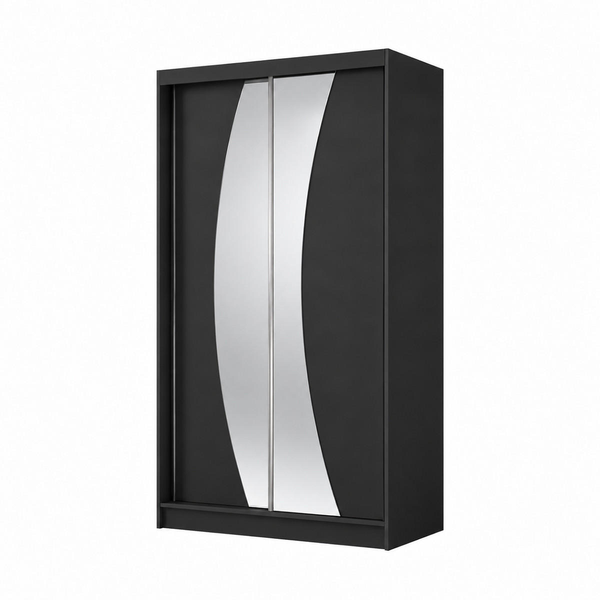 KS Home Concept Kleiderschrank Schwarz 120x216x61 cm