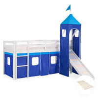 HOCHBETT blau 90/200 cm mit Lattenrost - Blau/Weiß, Holz - Homestyle4u