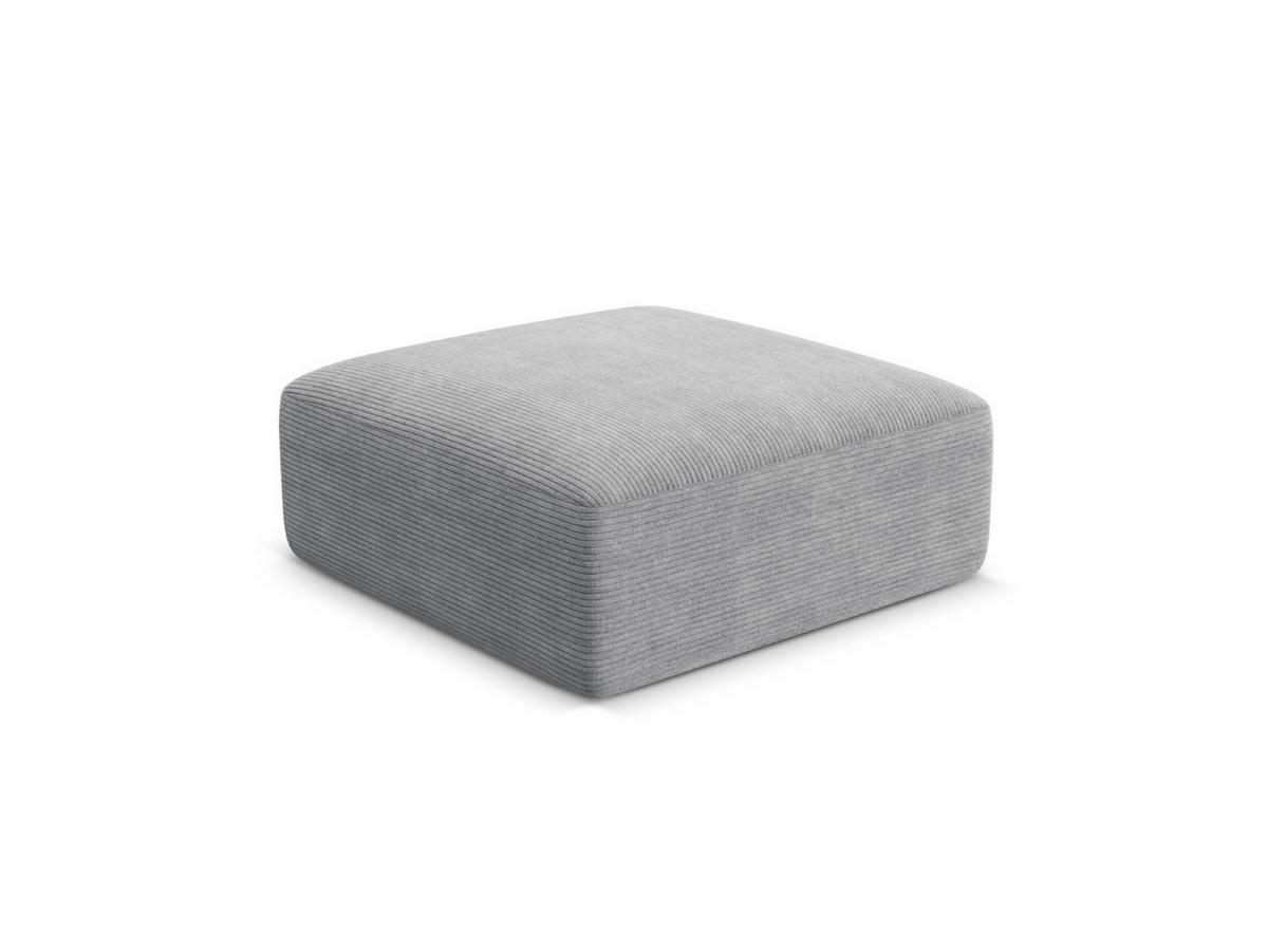 POUF Campi aus Cord silber - Silberfarben, Textil (90/40/90cm) - Cosmopolitan Design