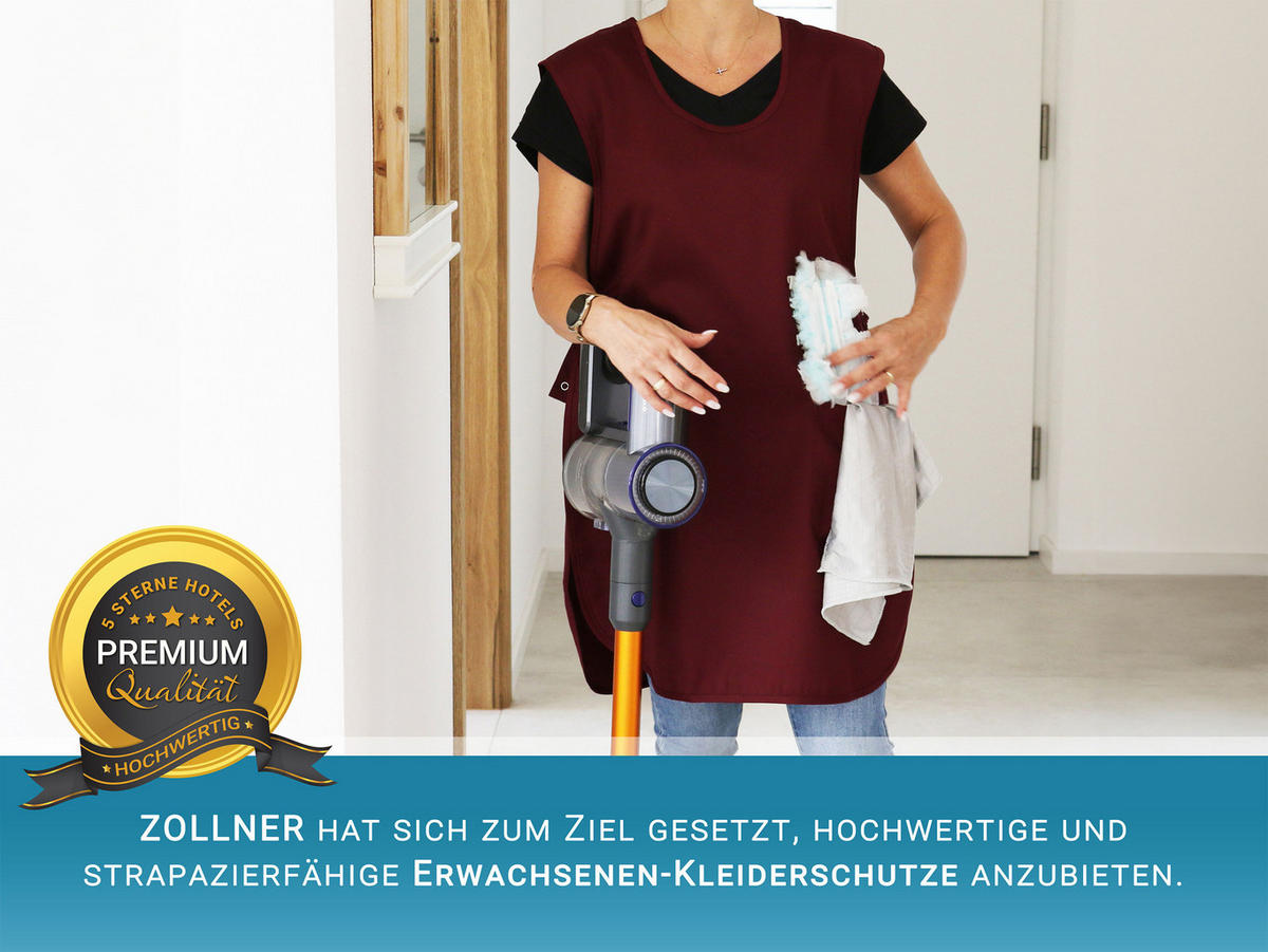 SCHÜRZE , onsize, 65% Polyester, 35% Baumwolle, Rot - Bordeaux, Textil (62/90cm) - Zollner