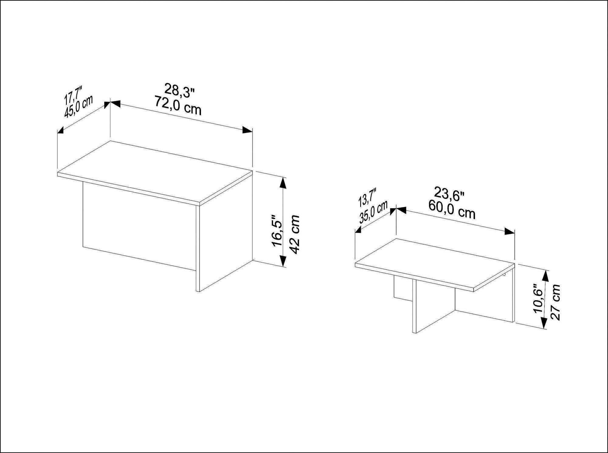Habitat Garten Couchtisch Beige 45x42x72 cm