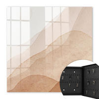 SCHLÜSSELBOX Schwarz 30x30 cm- Türöffnung nach rechts - Beige Landschaften - Beige, Metall (30/30/5cm) - TULUP