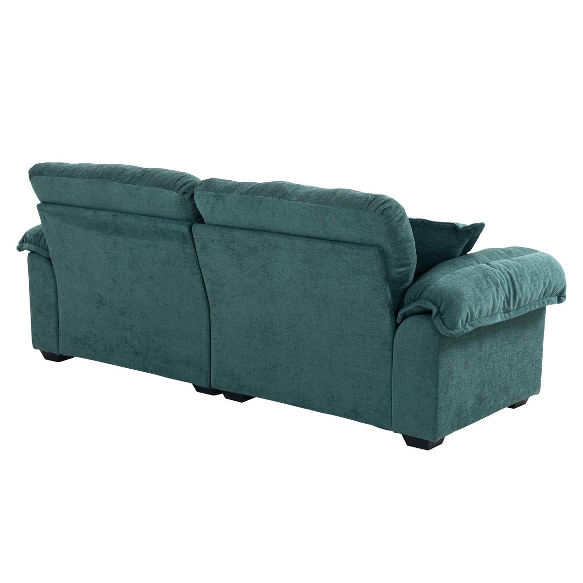 2-SITZER Sofa Chenille mit tiefem Sitz, Doppelschicht-Sitzkissen 213,4/90,1/87,6 cm Grün - Grün, Textil (90.1/87.6/213.4cm) - Redom